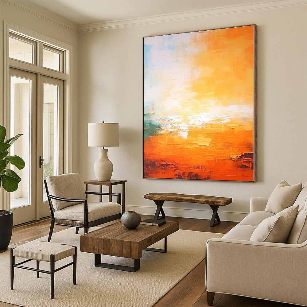 sunset orange yellow abstract design 6